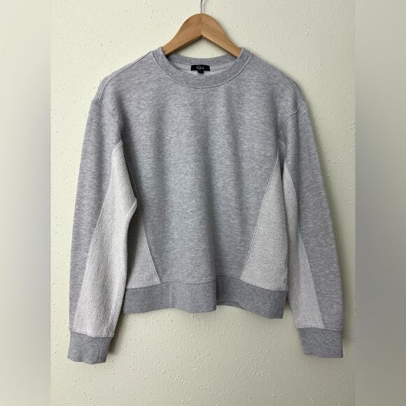 Rails Dani Reverse Terry Sweatshirt in Heather Gray Size S - Picture 2 of 10